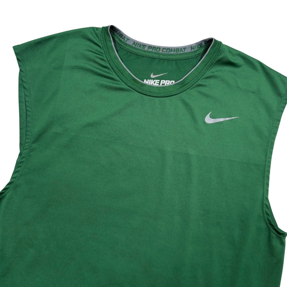 Nike Proβ Combat Compression Tank Men XXL MAY RUN SMALL Green Dri-FIT Sleeveless